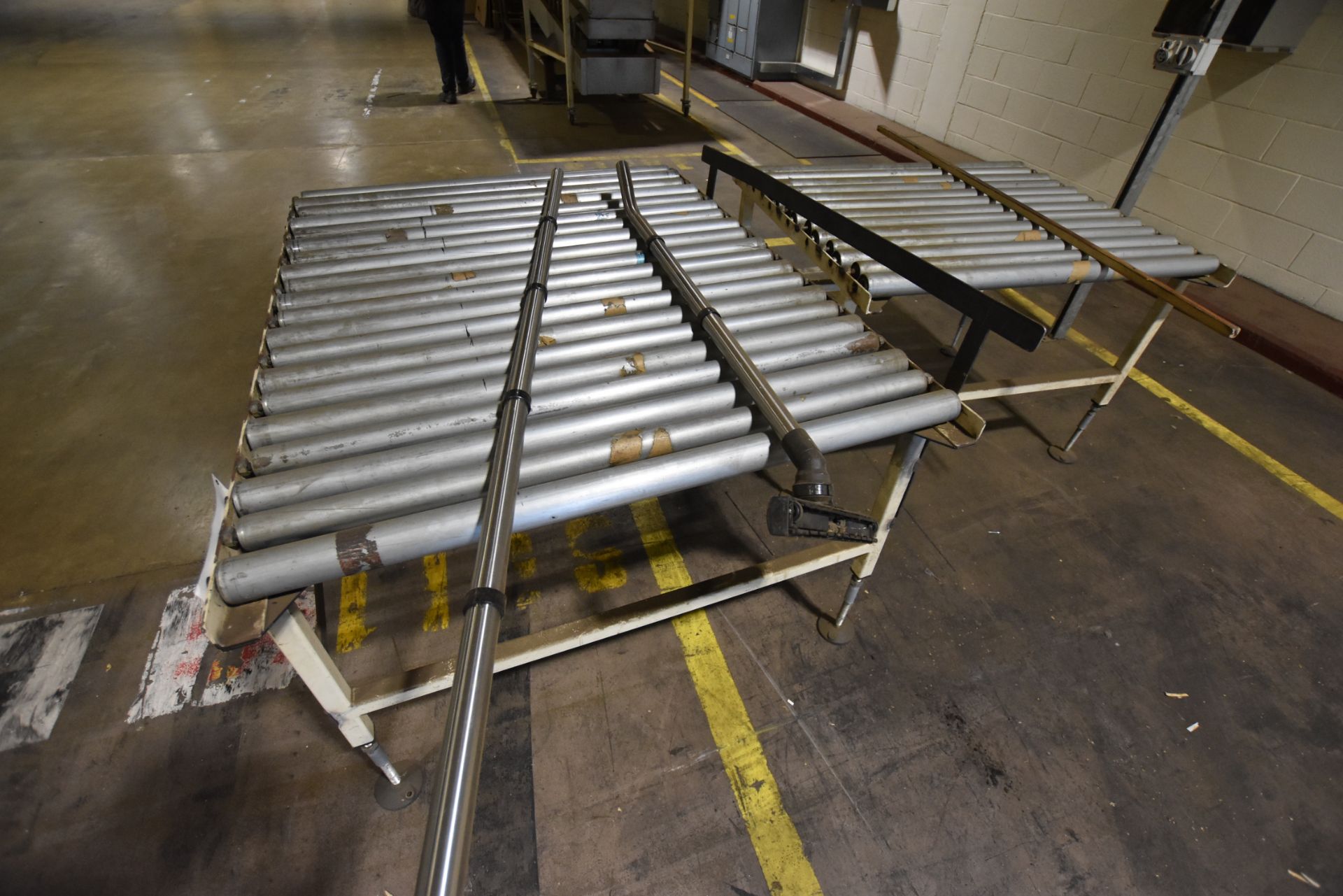 Two Gravity Roller Conveyors, each approx. 1160mm