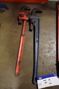 Record 36in Adjustable Pipe Wrench & 36in Pipe Wre