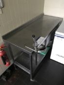 Stainless Steel Two Tier Preparation Table, with f