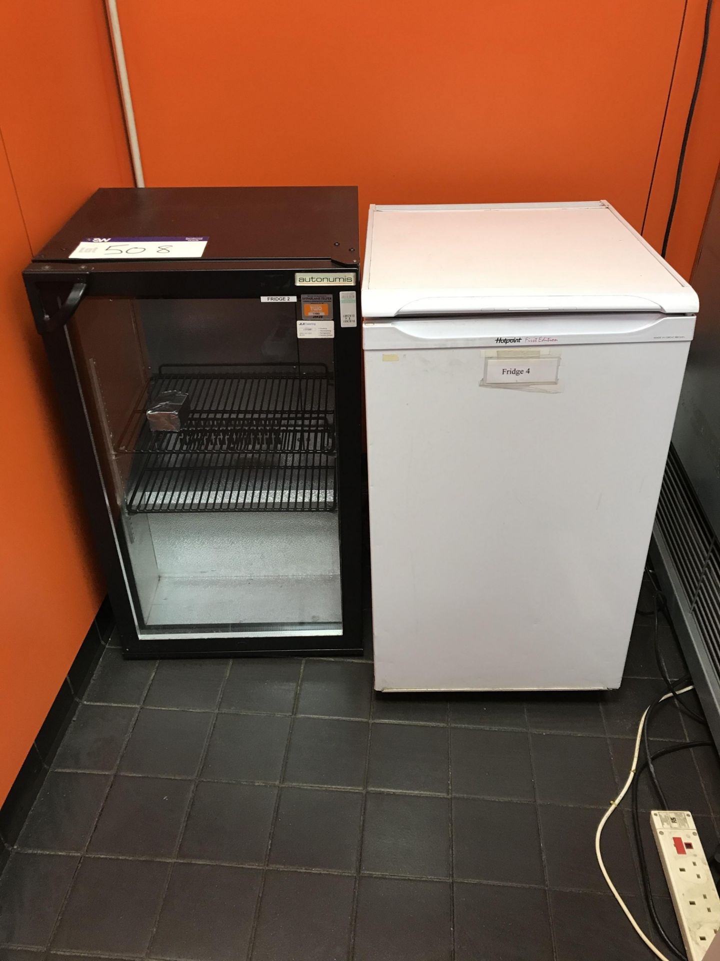 Autonumis Glazed Single Door Fridge & Hotpoint Und - Image 2 of 2