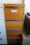 Two Veneered Four Drawer Filing Cabinets, Double F