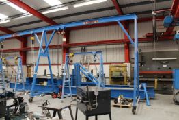 SWL 2T Steel A Frame Lifting Gantry, 5.2m wide fit