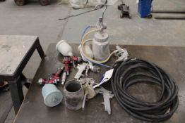 Various Spray Guns and Pots