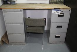 Two Three Drawer Filing Cabinets