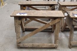 Pair of Wood Trestles