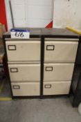 Two Silverline Three Drawer Filing Cabinets
