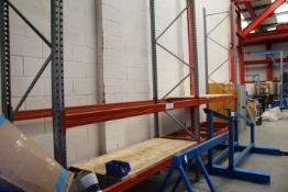 Two Bay Steel Two Tier Boltless Pallet Rack, 2.7m