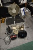 Assorted Fans & Heaters, as set out