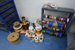 Assorted Cable & Wire, with dispensing stand