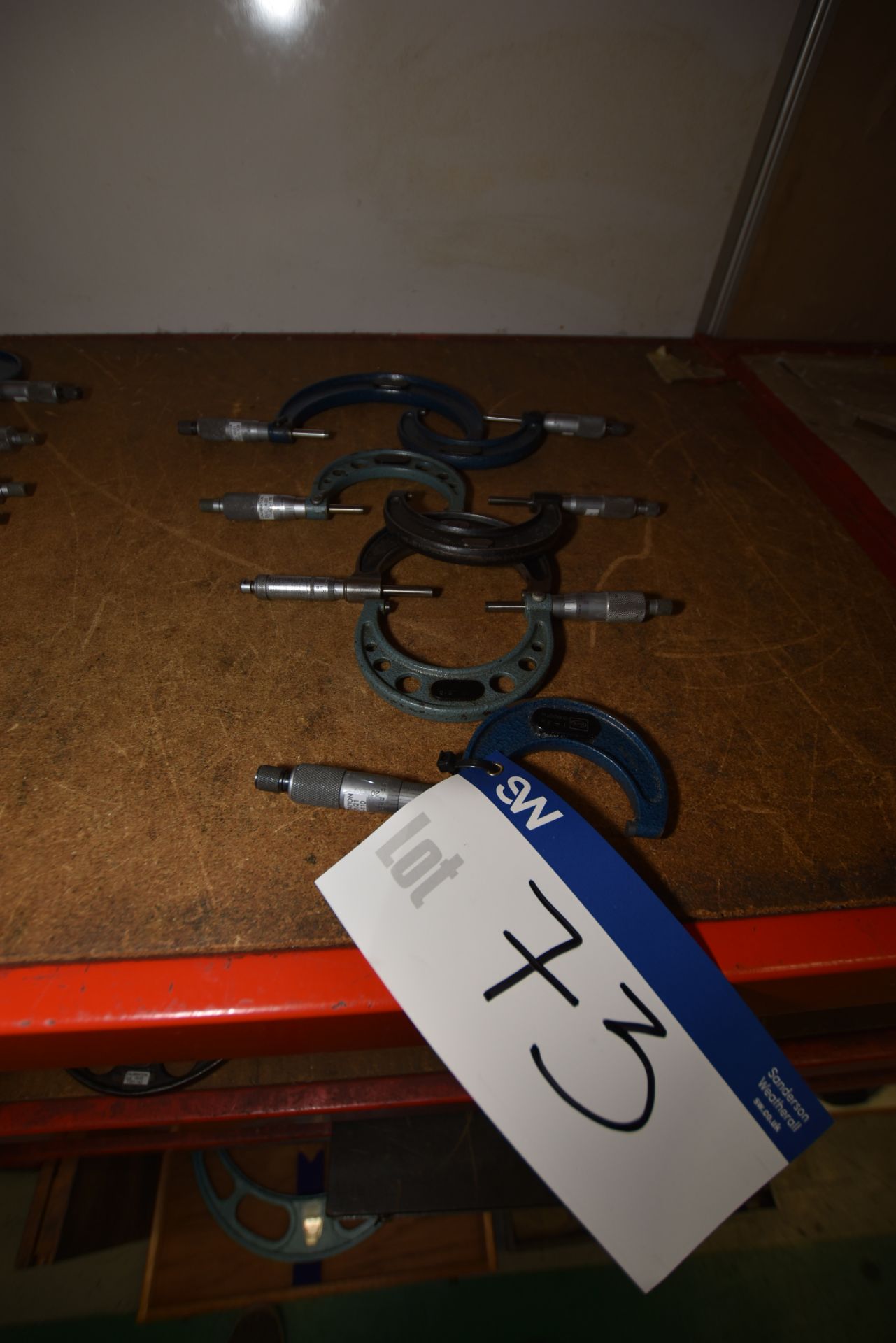 Seven Imperial Micrometers, as set out