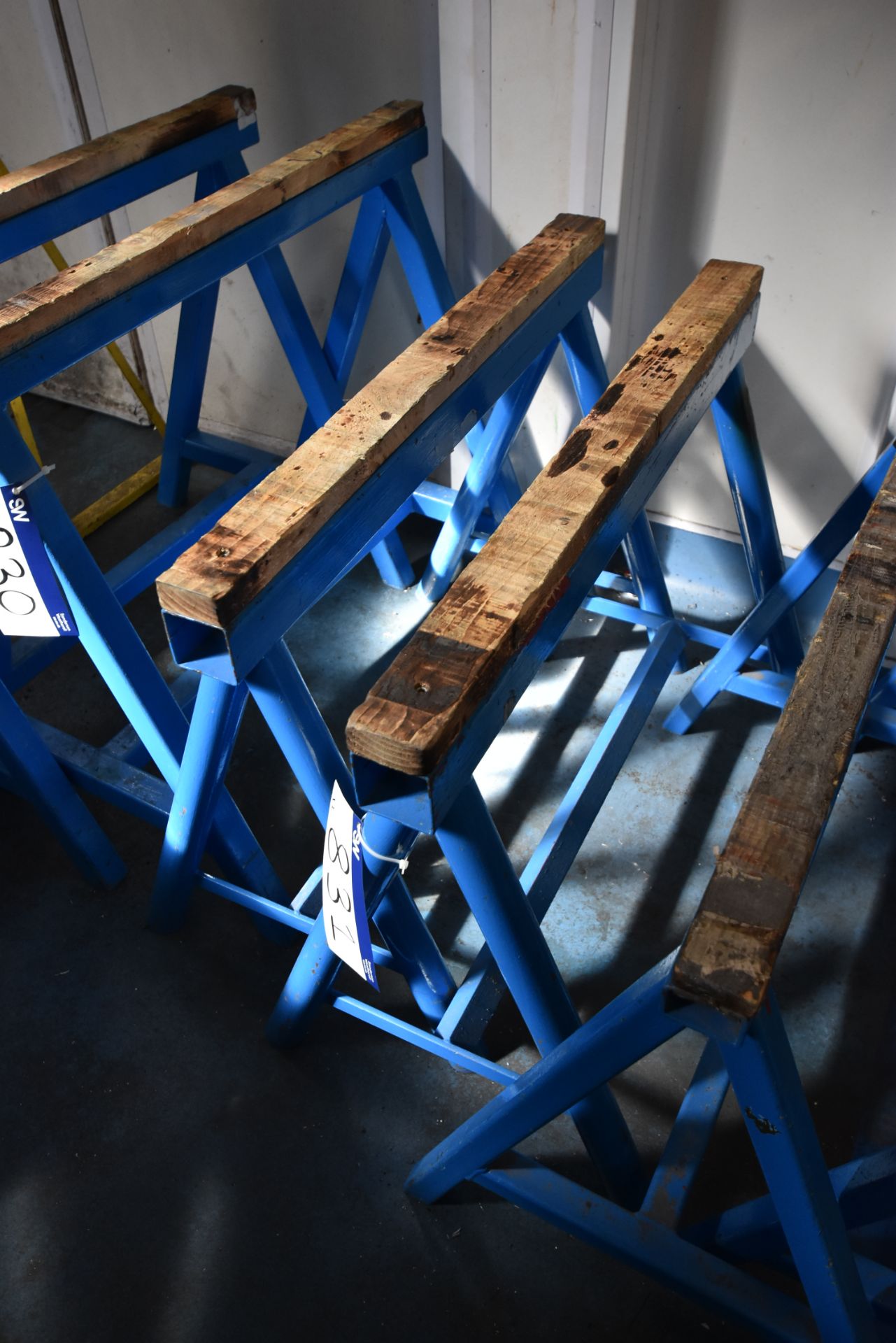 Two Pairs Steel Trestles, each approx. 1m x 750mm