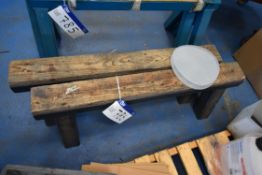 One Pair Steel Trestles, each approx. 1m x 340mm h
