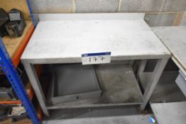 Steel Bench, approx. 1.1m x 600mm