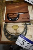 Two Imperial Micrometers, both in timber case