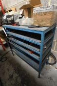 Multi-Tier Steel Rack, approx. 1m x 400mm x 960mm