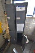 Two Steel Double Door Personnel Lockers (no keys)