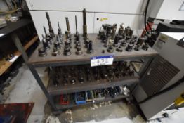 Assorted Tool Holders, with mobile rack, approx. 1