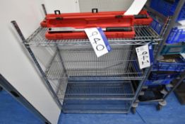 Four-Tier Wire Mesh Rack, approx. 900mm x 450mm x