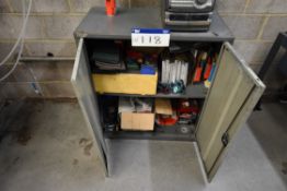 Double Door Steel Cabinet, with contents