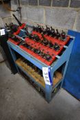 Assorted Tool Holders, with steel rack