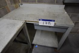 Steel Bench, approx. 1.1m x 600mm