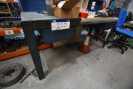 Steel Framed Bench, approx. 1850mm x 625mm (exclud