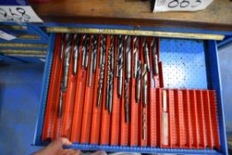 Contents of Multi-Drawer Cabinet, including drills