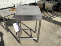 Stainless Steel Writing Station, approx. 600mm x 510mm x 1050mm high, £30 lift out charge