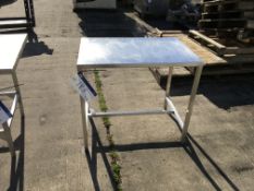 Stainless Steel Table, approx. 600mm x 900mm x 810mm high, £20 lift out charge