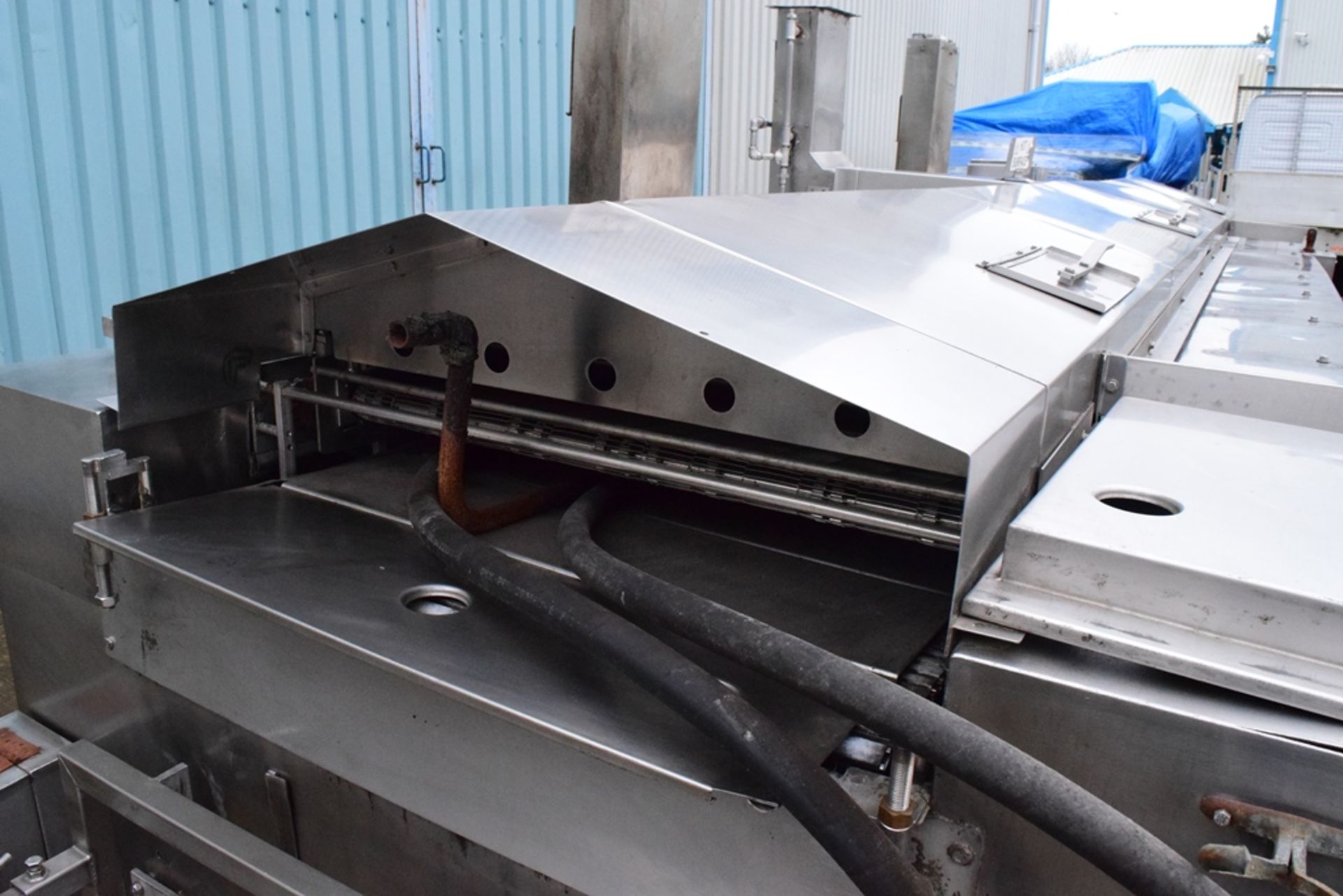 JBT Stein Natural Gas Fryer with hydraulic canopy hoist, frying length approx. 4000 mm, frying width - Image 3 of 4
