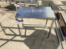 Stainless Steel Table, approx. 780mm x 460mm x 700mm high, £10 lift out charge