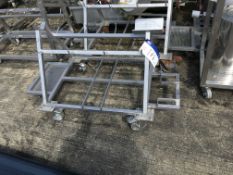 Stainless Steel Mobile Tool Holder, approx. 1350mm long x 700mm wide x 800mm high, £20 lift out