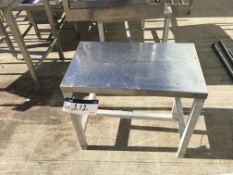 Stainless Steel Table, on aluminium frame, 450mm x 750mm x 670mm high, £10 lift out charge