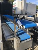 Twin PU Sorting Belt Conveyor, both belts approx. 360mm wide, 3600mm long x 1100mm wide x 1900mm