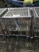 Icon Engineering Stainless Steel Lockable Mobile Cage, with ram lid, approx. 900mm x 900mm x 920mm