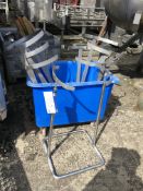 Mobile Plastic Bin, with six waste bag holders, approx. 700mm x 1000mm x 1400mm high, £20 lift out