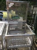 Icon Engineering Stainless Steel Lockable Mobile Cage, with ram lid, approx. 900mm x 900mm x 920mm