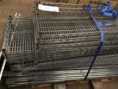 Metal Racking, 20 shelves x 20 poles, approx. 1050mm - 1500mm long, 460mm – 600mm wide, pole