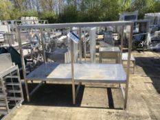 Stainless Steel Heavy Duty Shelving Rack, approx. 1000mm x 2000mm x 1600mm high