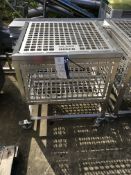 Icon Engineering Stainless Steel Lockable Mobile Cage, with ram lid, approx. 900mm x 900mm x 920mm