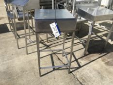 Stainless Steel Writing Station, approx. 580mm x 570mm x 1100mm high, £30 lift out charge