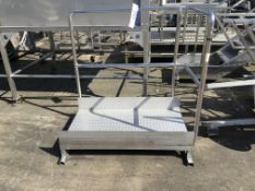 Stainless Steel Platform, approx. 200mm long x 1200mm wide x 1300mm high, £30 lift out charge