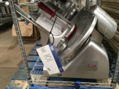 Berkel Type BSFGL040113 Slicer, bench top with sharpener, single phase, approx. 700mm long x 500mm