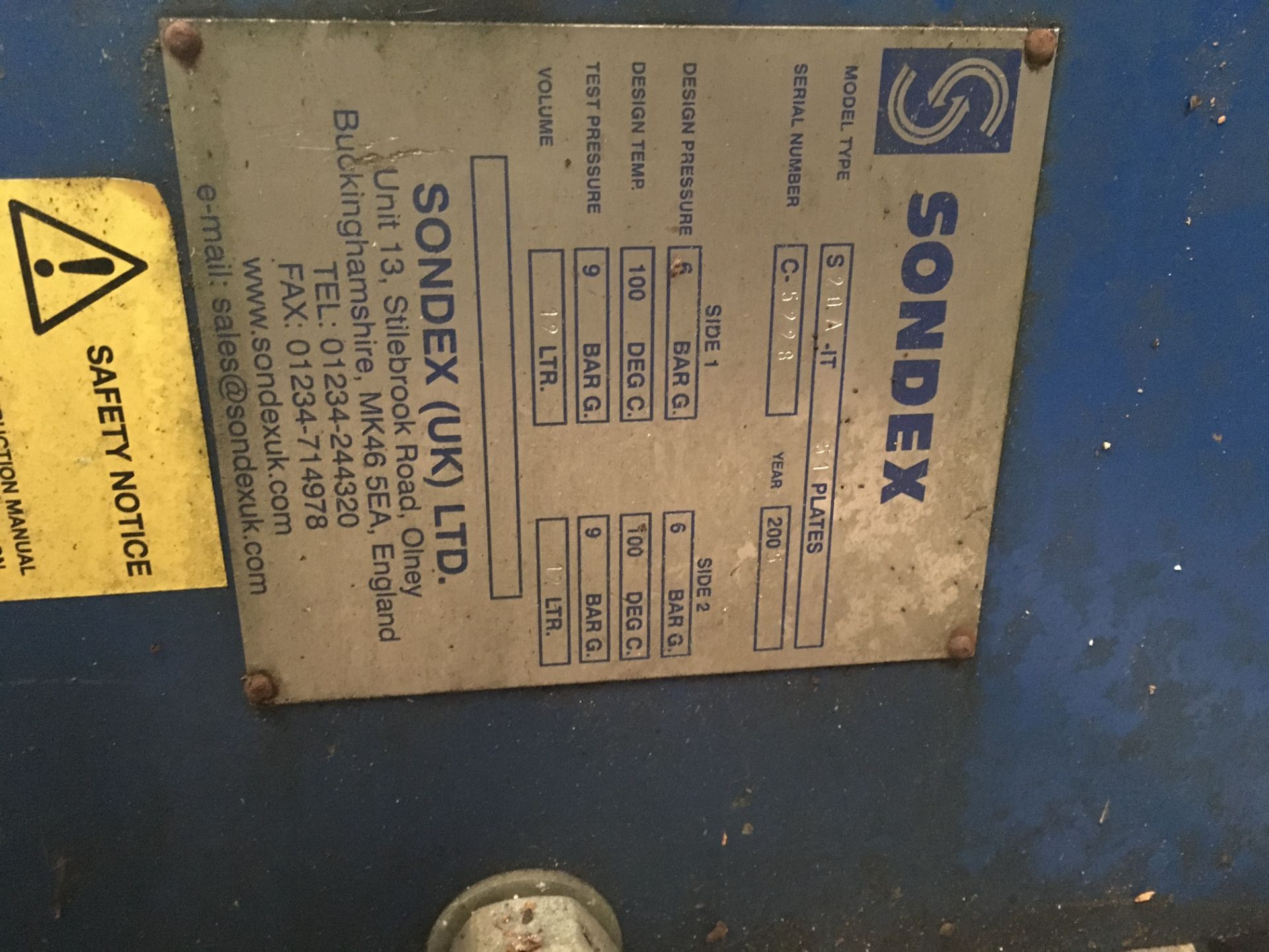 Sondex Heat Exchanger, £30 lift out charge - Image 4 of 4