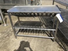 Stainless Steel Forming Plate Holder, approx. 1350mm x 550mm x 1050mm high, £30 lift out charge