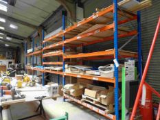 Four Bays of Boltless Steel Pallet Racking