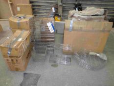 Quantity of Various Chrome Tray Baskets etc