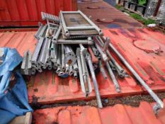 Large quantity of Mobile Alloy Scaffold Tower and Wooden Walk Boards