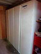 Two Cream Double Door Cabinets