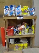 Contents to Timber Rack inc Tile Grout, Joint Filler and Tilers Tools